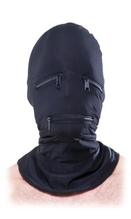 Black Zipper Face Hood