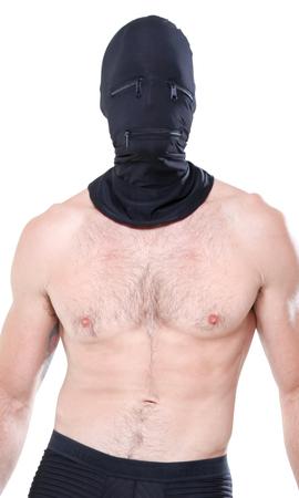 Black Zipper Face Hood
